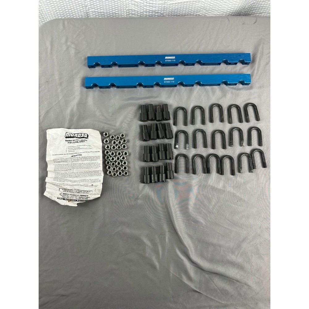 Vtg Moroso SBC Stud Girdles 67050-110 w/ Adjusting Nuts New Open Package Unused.